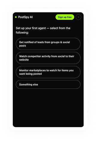 PostSpy Chrome extension side panel